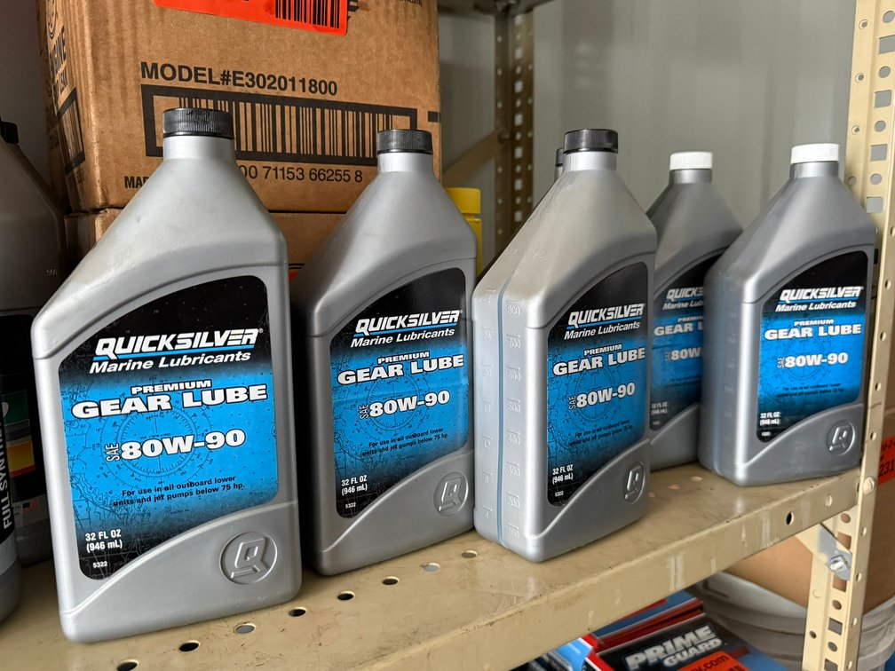 (6) Quicksilver Marine Lubricants SAE 80W-90