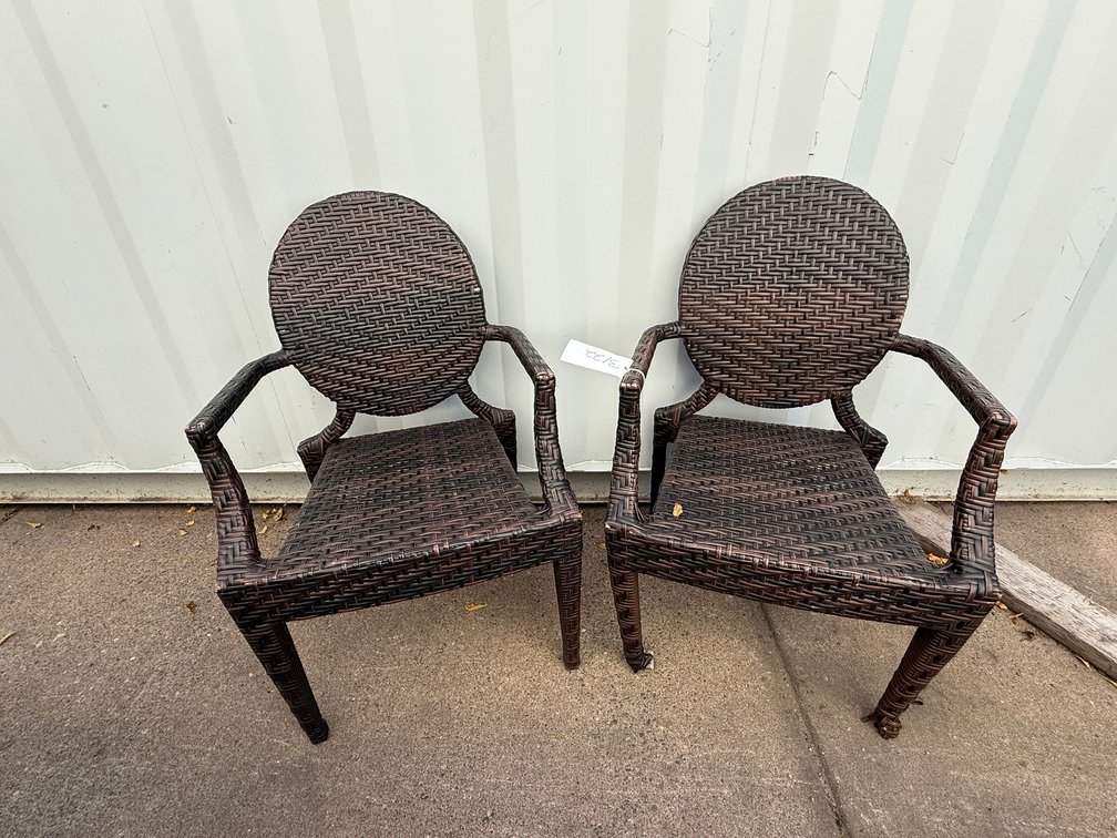 (2) Patio Chairs with Arm Rests