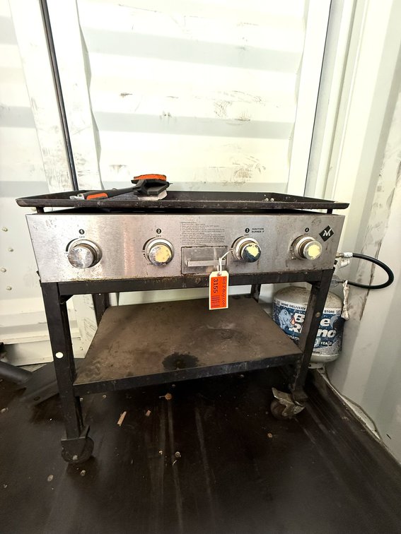 Flat Griddle Grill 36" Long with Tank on Wheels