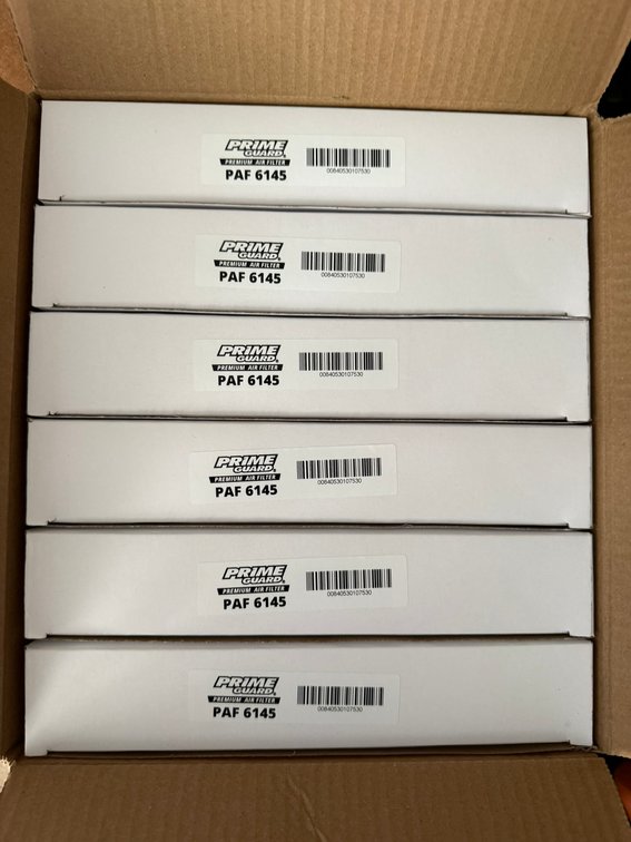 (6) Prime Guard Air Filters