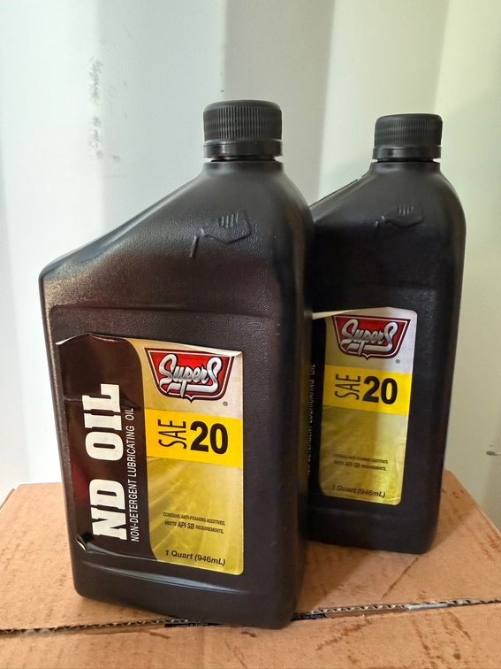 (6) Non- Detergent Lubricating Oil, 1 QT -SAE 20