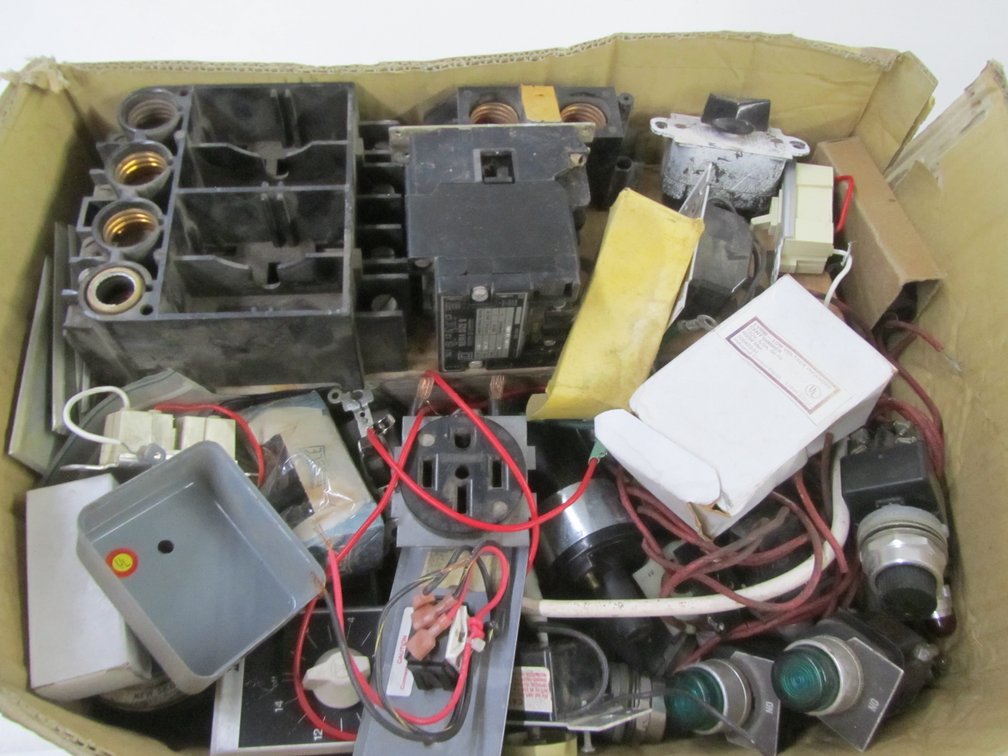 Box Of Assorted Electrical Hardware