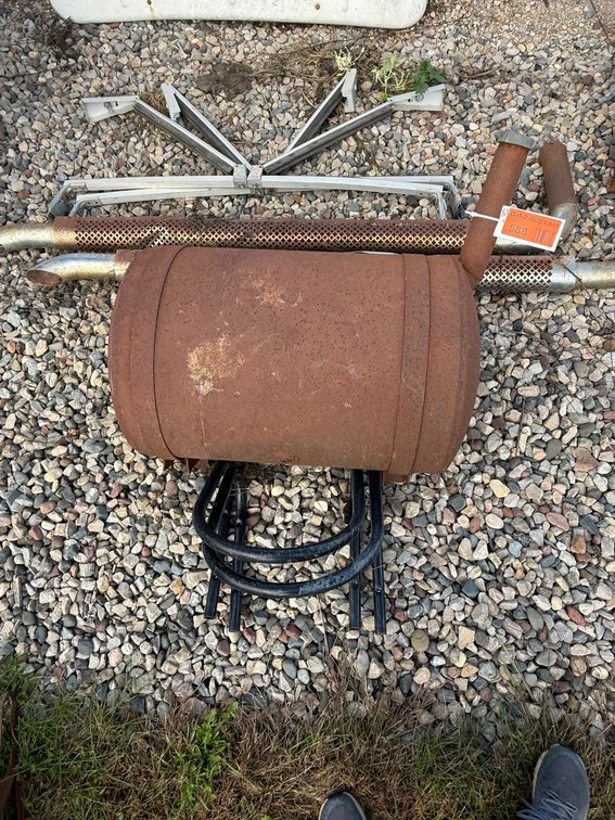 Michigan Fleet Automotive Fuel Tank, (2) Exhaust Pipes and Aluminum Stand