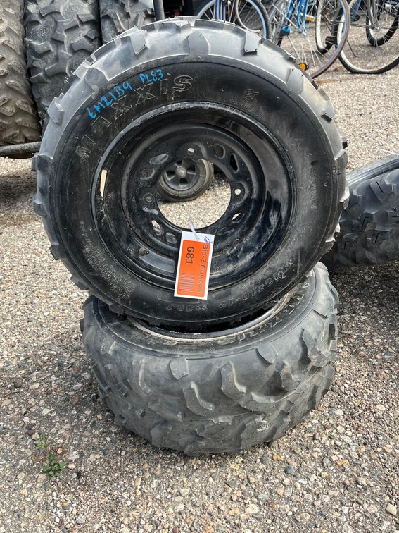 (2) Maxxis ATV and UTV Tires with Rims