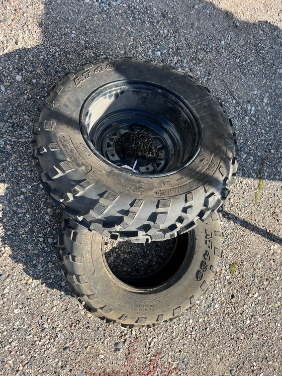 (2) Carlisle ATV and UTV Tires with (1) Rim