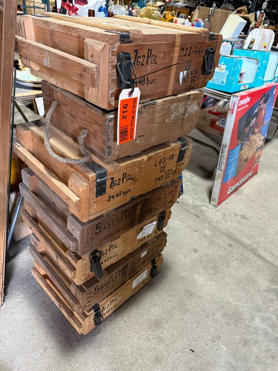 (7) Wooden Crates