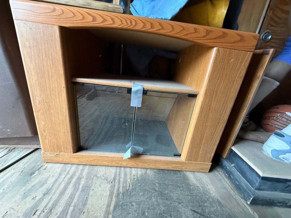 Wood and Glass Display Shelf and Case