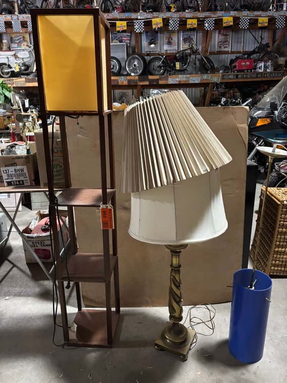 (3) Lamps and (2) Lamp Shades