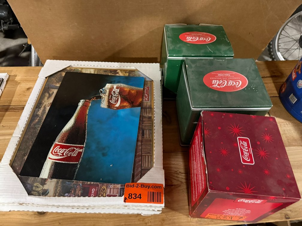 Coca Cola Memorabilia ad (3) Village Pieces