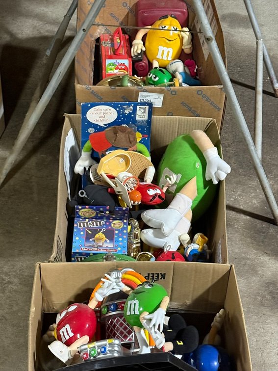 (3) Boxes of M and M Memorabilia