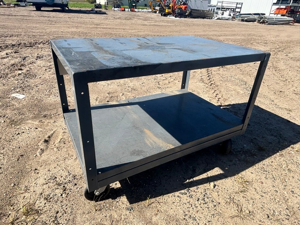 Metal Table/Cart on 4 Wheels