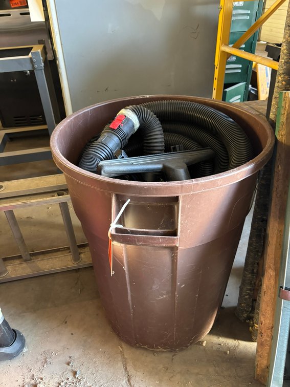 Bin of Flexible Tubing/Vac Attachments
