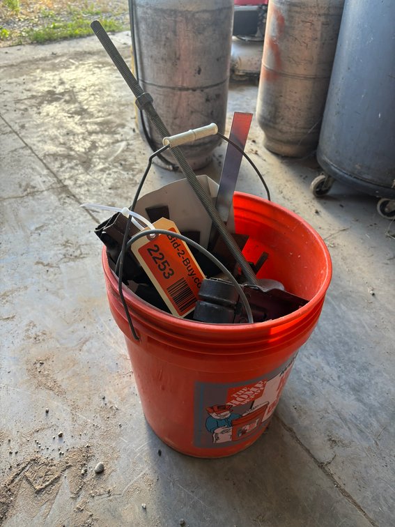 Assortment of Large Bolts, Washers, Metal
