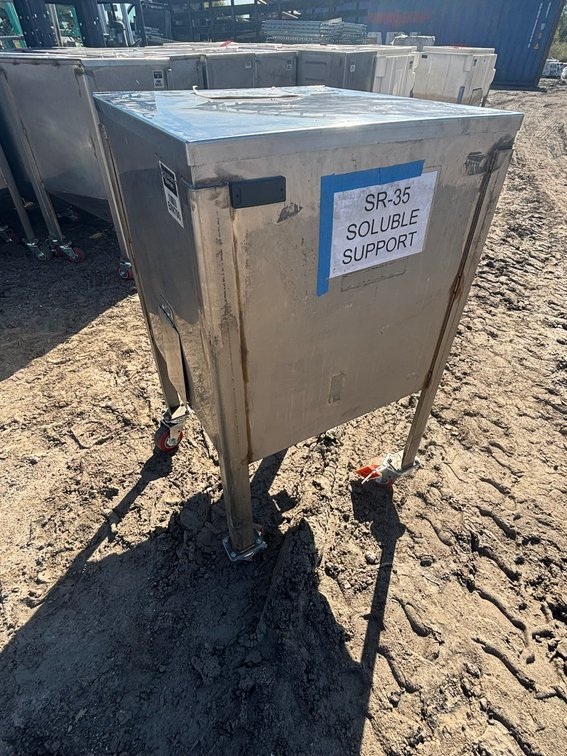 Metal Rolling Bin on 4 Wheels