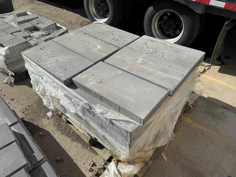 Approx. (36) Gray Concrete Tiles