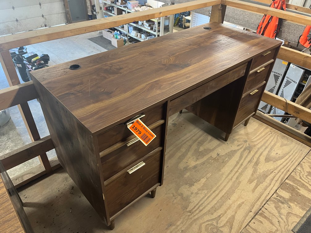 Wooden Desk with Drawers