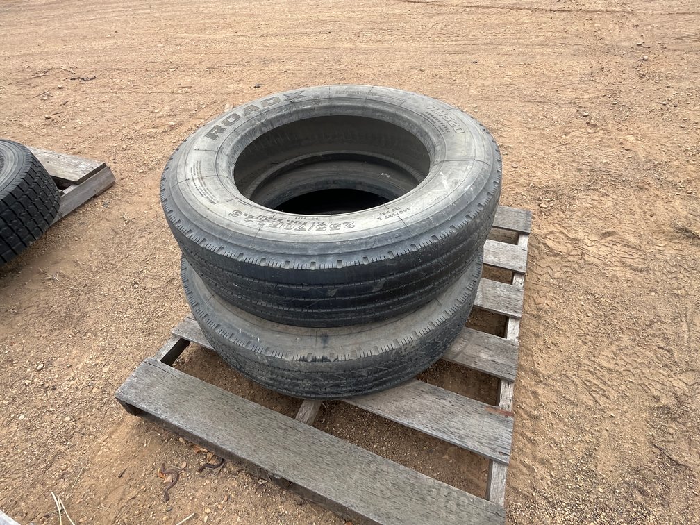 (2) Roady 255/70R22.5 Tires, No Rim