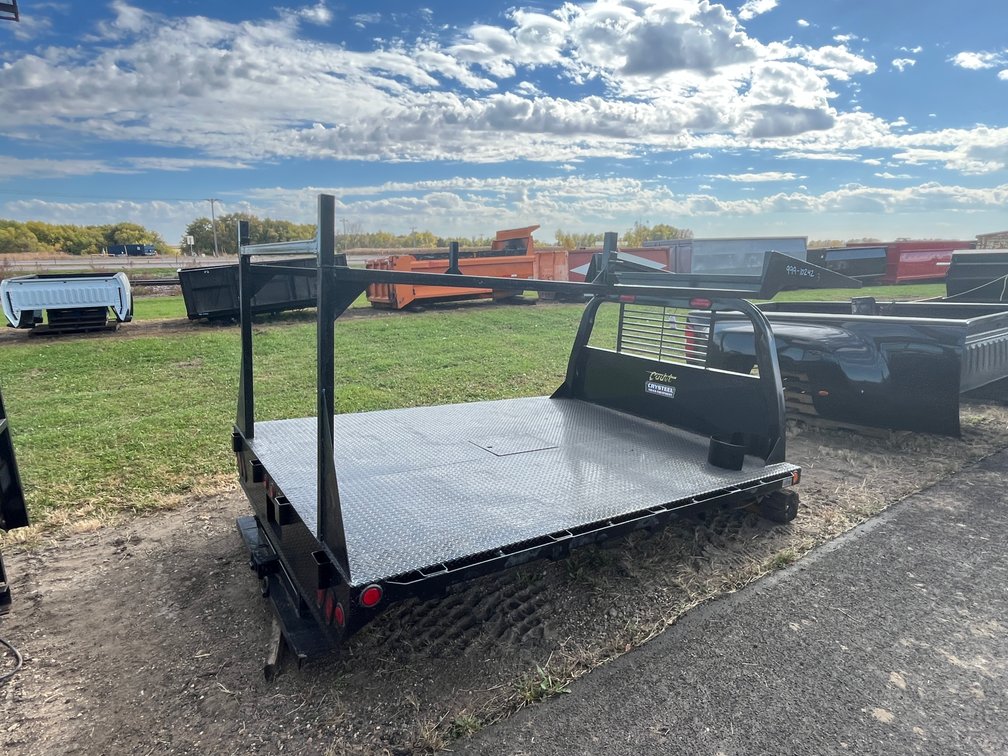 Cadet Western 9'6" x 98" wide Steel Flatbed with Custom Overhead Rack