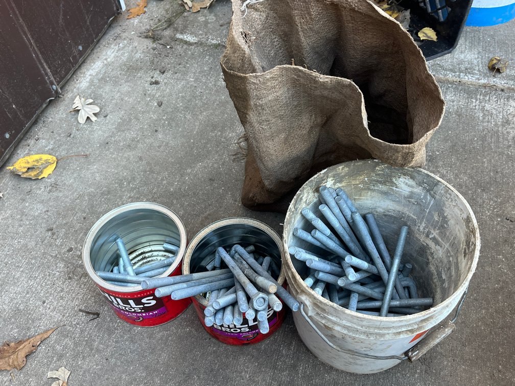 Assortment of Hot-Dip Galvanized L Shaped Anchor Bolts