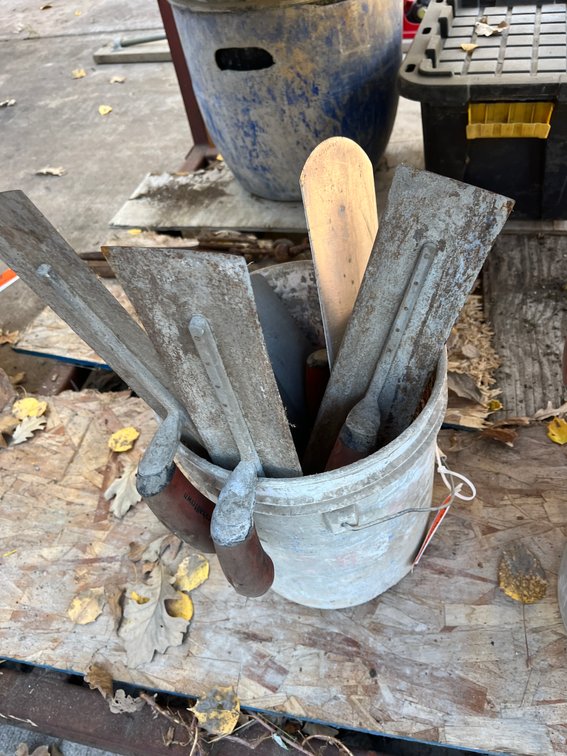 (4) Finish Trowels and (3) MAG Floats