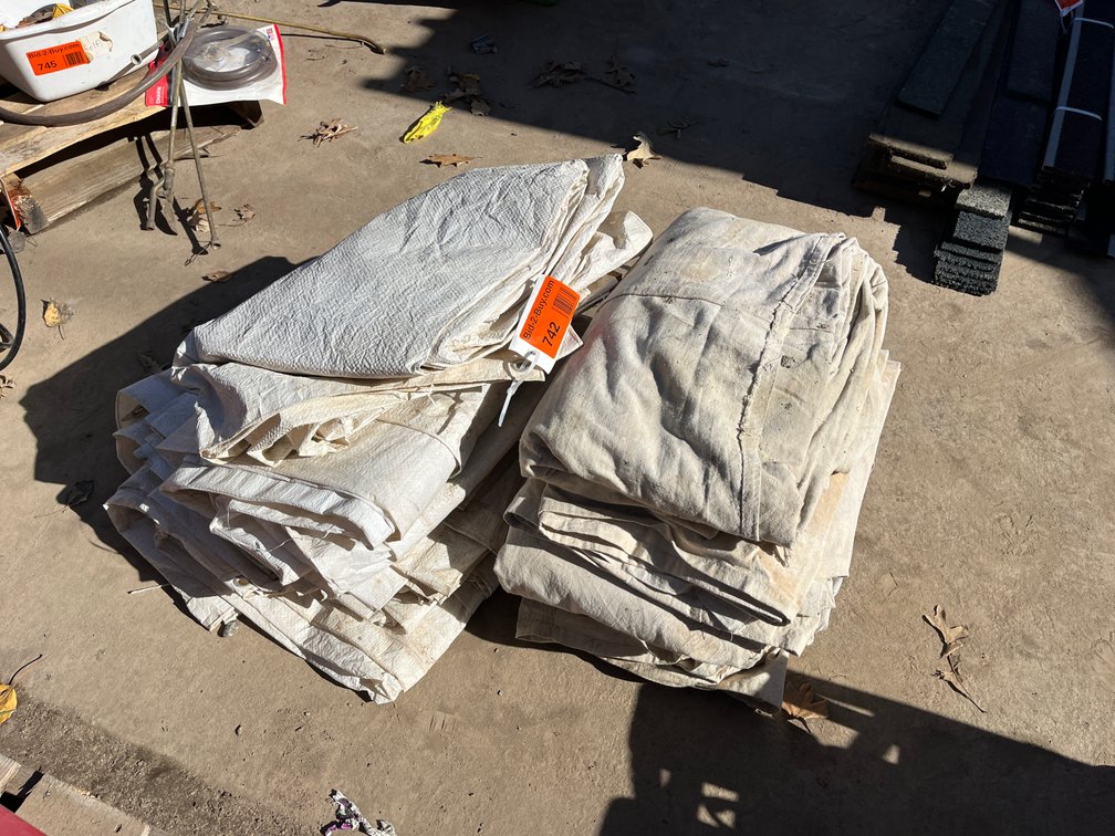 Canvas Tarp 8'x11' and Plastic Tarp 15'x10'