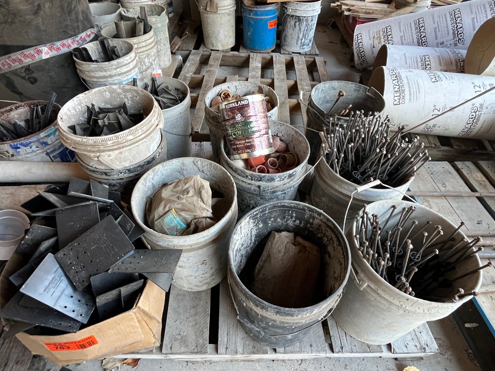 Pallet of Rebar Caps, Concrete Chains and Poured Wall Parts
