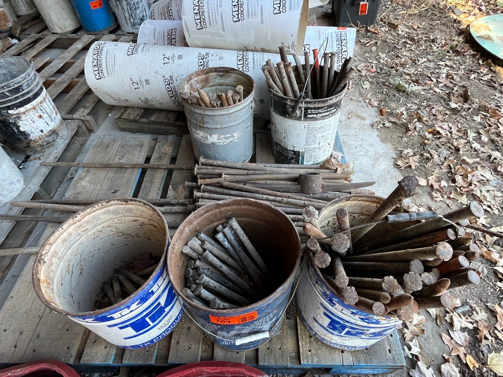 Pallet of Metal Form Stakes