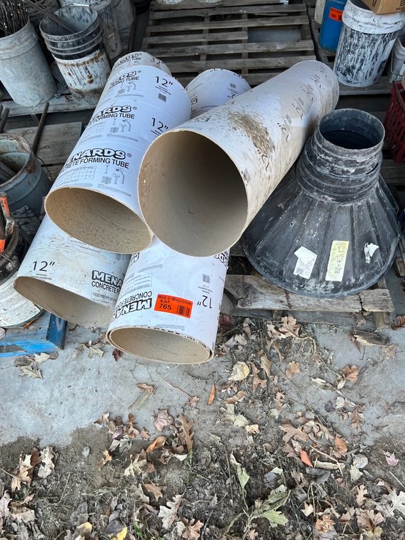 (4) 12" Concrete Form Tubes