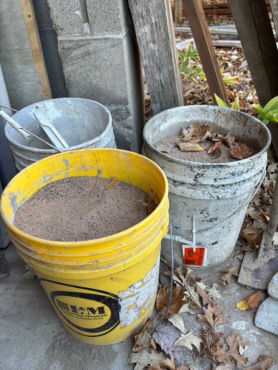 (3) Buckets of Mason Sand