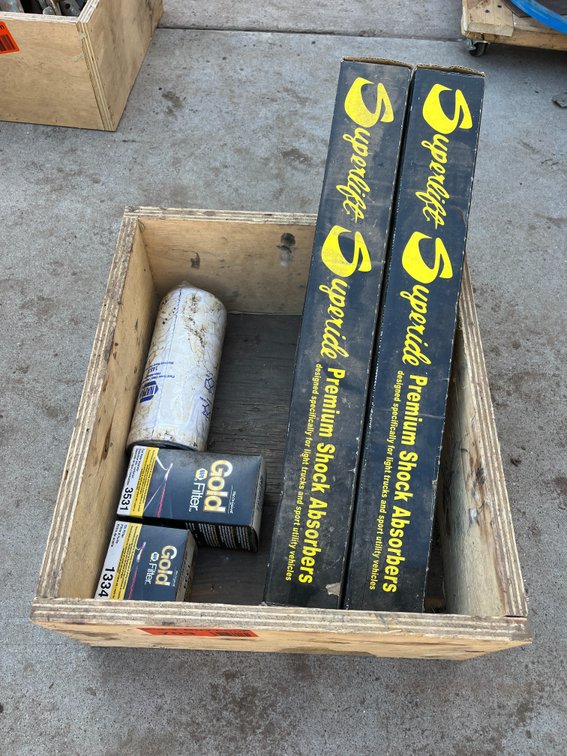 (2) Superlift Superide Shock Absorbers, Assorted Filters and Fuel Water Separator