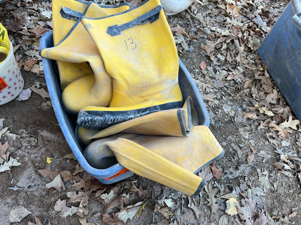 (3) Pairs of Concrete Boots