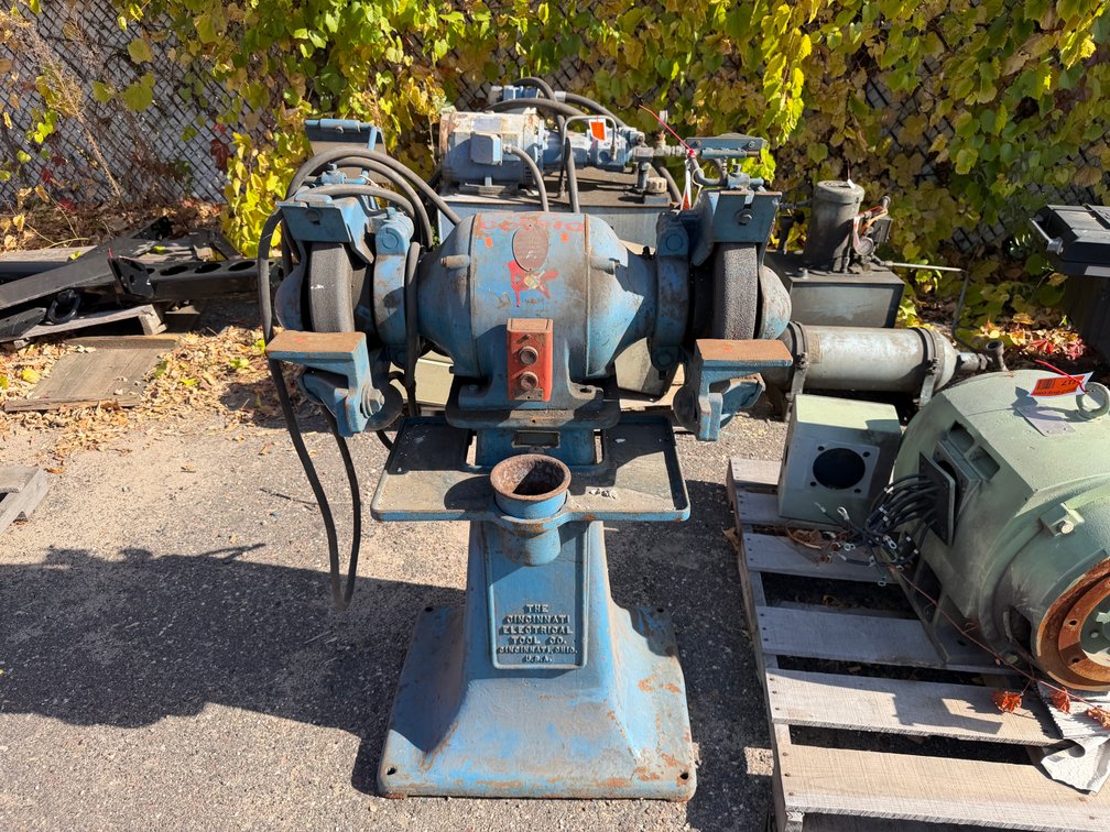 Square D Heavy-Duty Industrial Double-End Pedestal Grinder