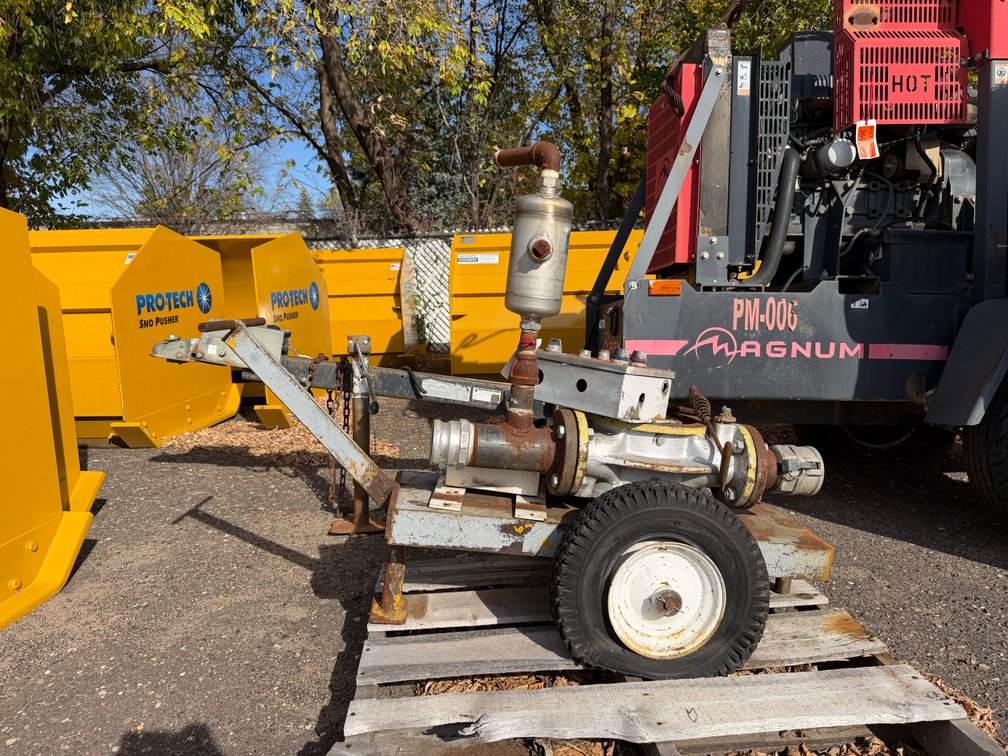 Industrial Pump Assembly on Homemade Rolling Cart