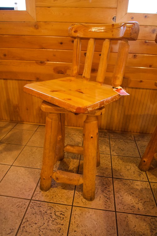 (1) High Top Log Chair