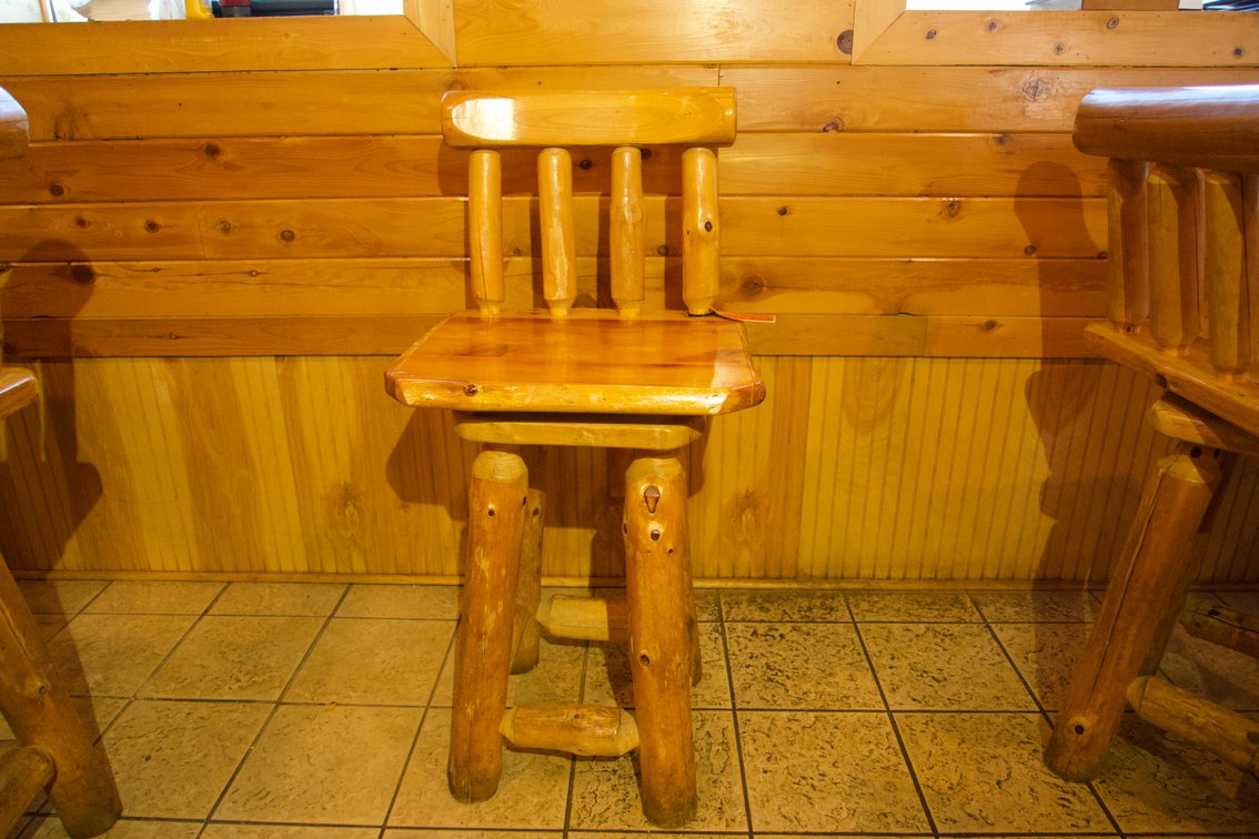 (1) High Top Log Chair