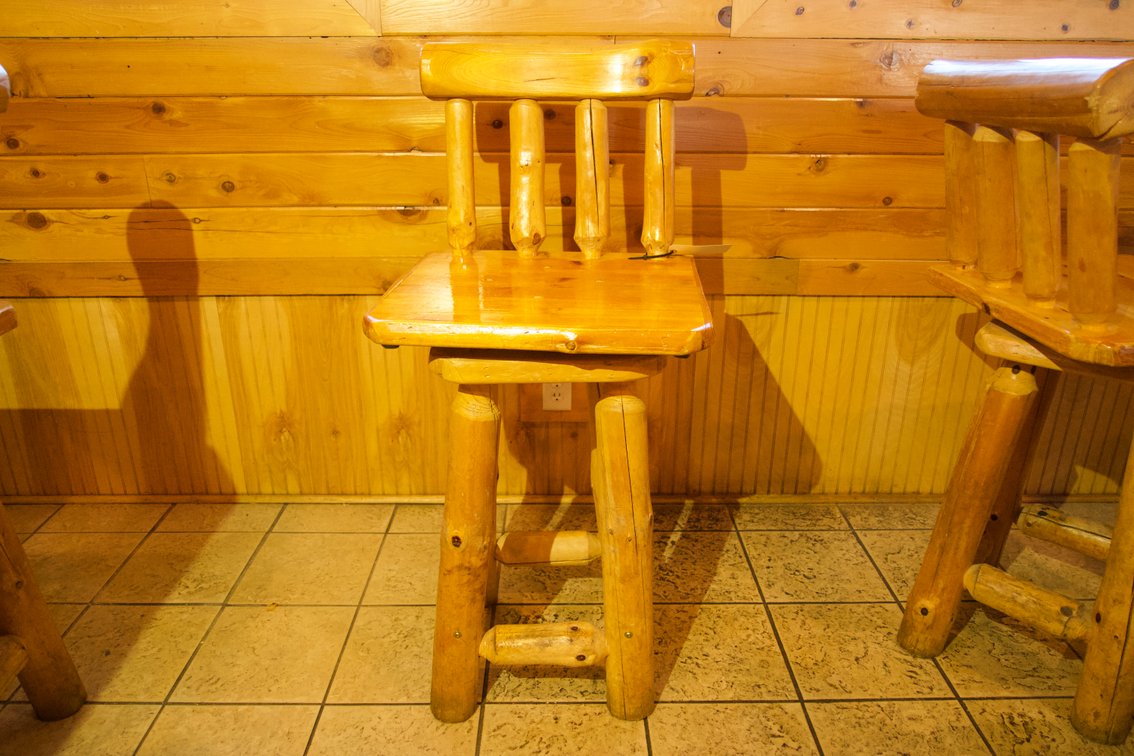 (1) High Top Log Chair