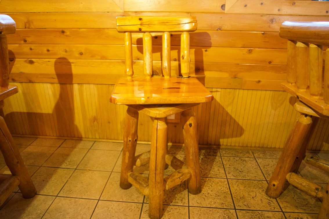(1) High Top Log Chair