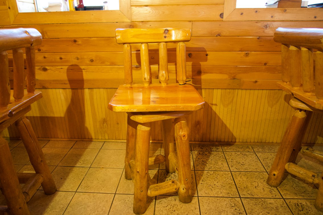 (1) High Top Log Chair