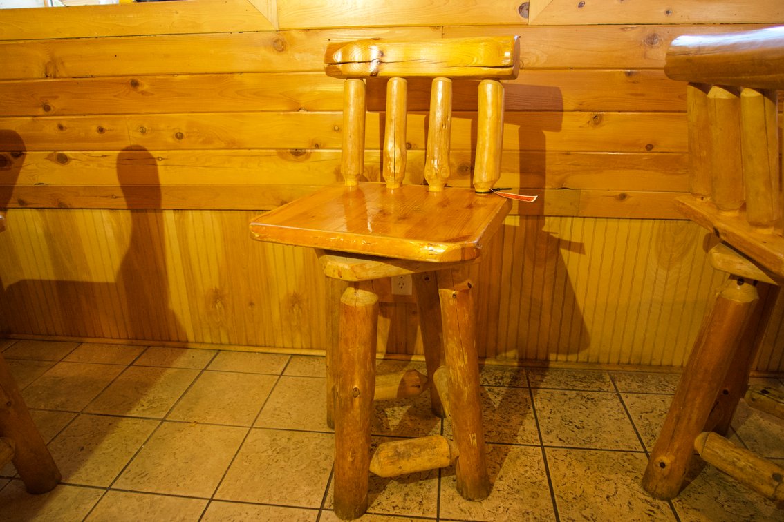 (1) High Top Log Chair