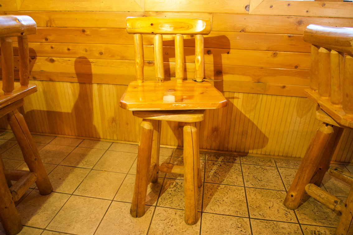 (1) High Top Log Chair