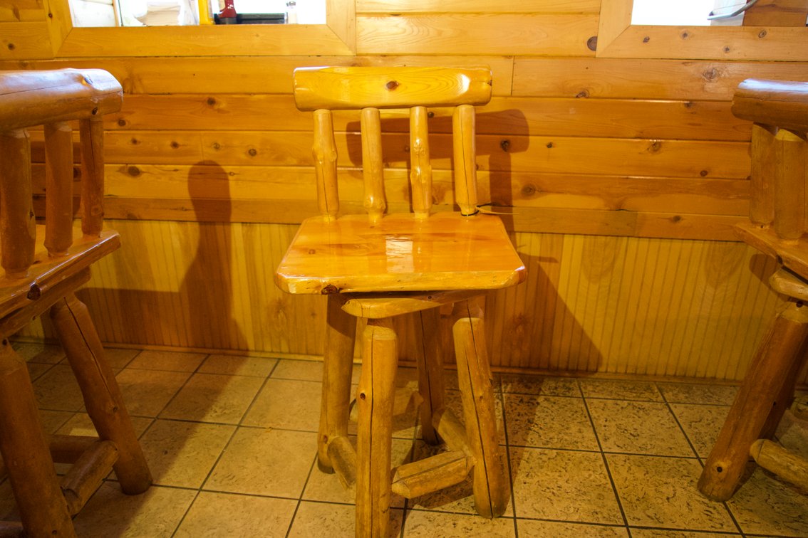 (1) High Top Log Chair