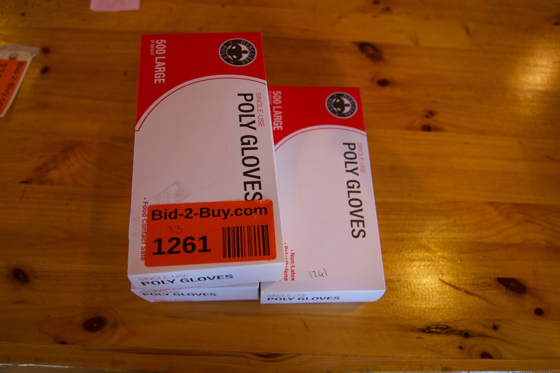 (3) New Boxes of Poly Gloves