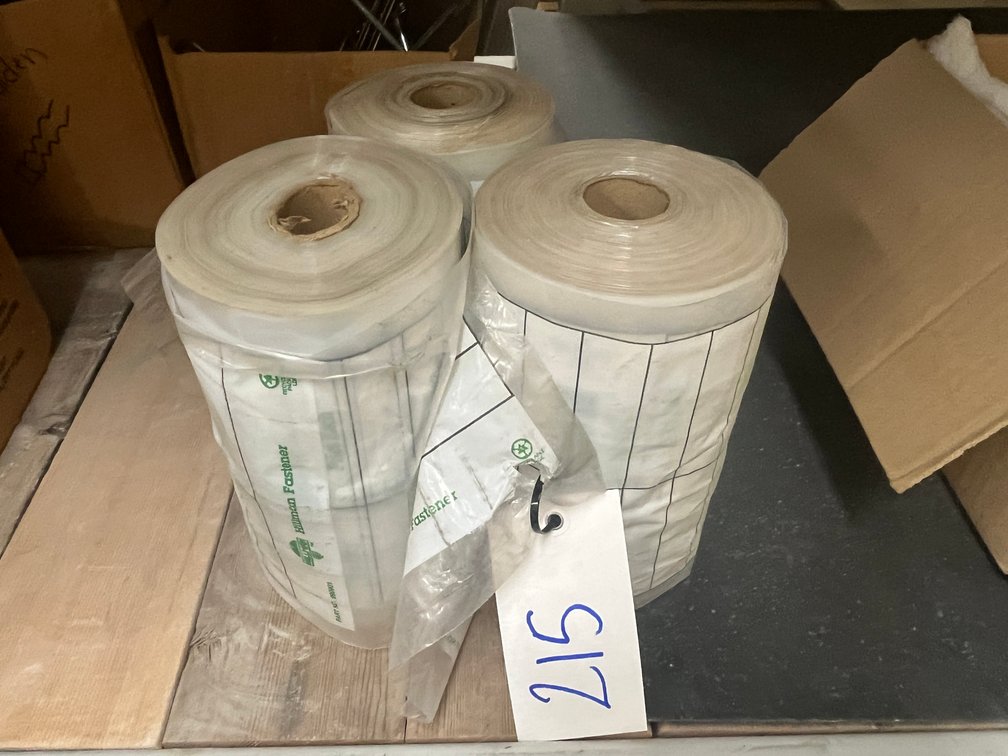 (3) Rolls of Hillman Fasteners Bags