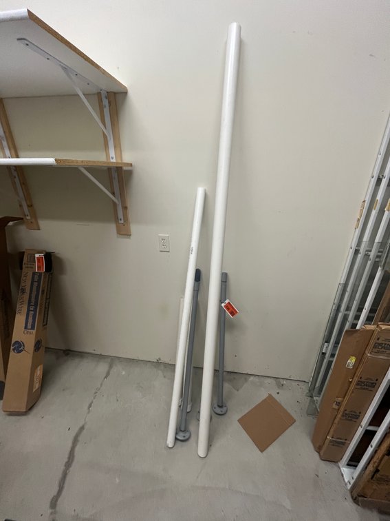 (4) PVC Pipes and (3) Steel Tubes with Mounts