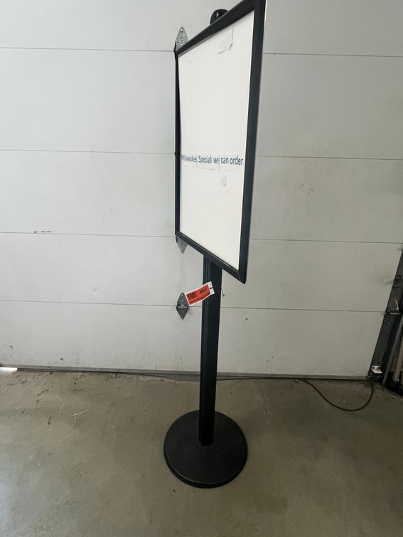 Sign on Stand