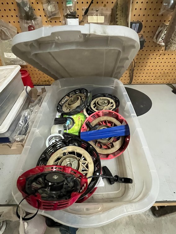 Assorted Motor Pull Starts and Parts