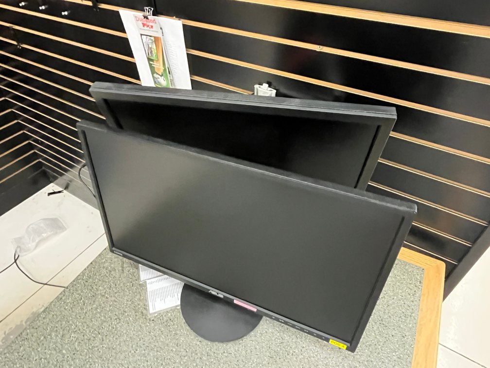 Desktop Computer, (2) Monitors, and Accessories