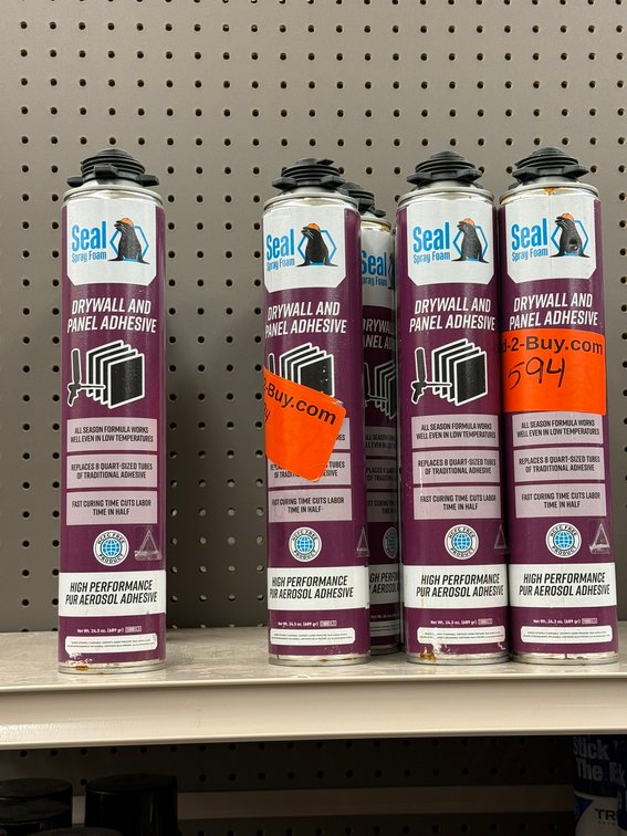 (19) Seal Spray Foam Drywall and Panel Adhesive