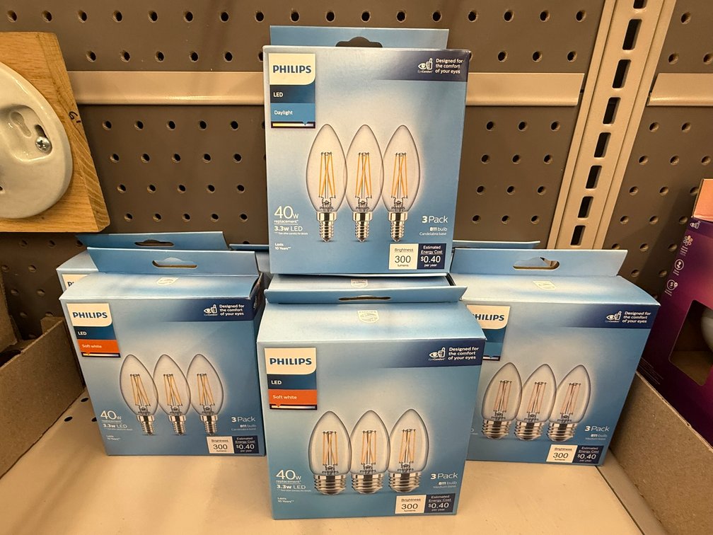 (8) Philips LED 40W 3 Pack Bulbs