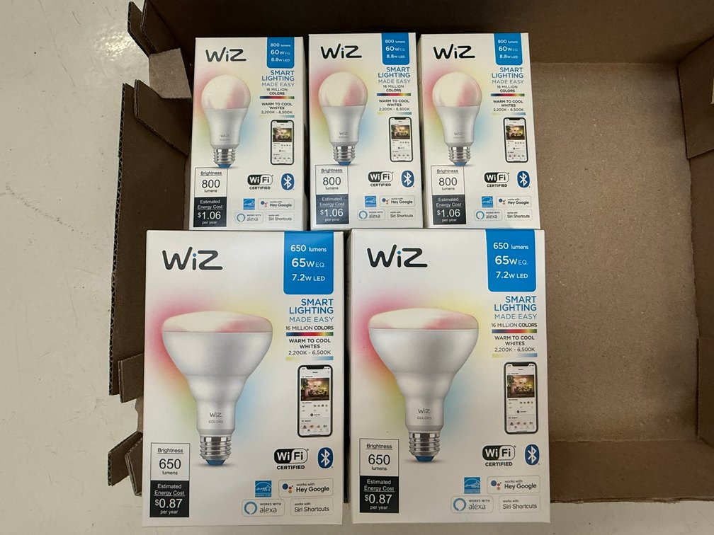 (5) Wiz Color Wi-Fi Changing Bulbs
